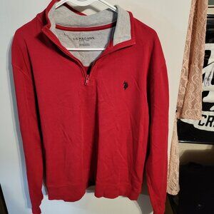 MENS US POLO ASSN. HALF ZIP PULL OVER SZ L